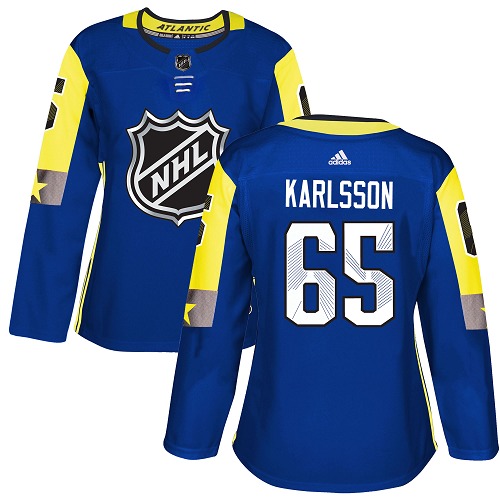 Adidas Ottawa Senators #65 Erik Karlsson Royal 2018 All-Star Atlantic Division Authentic Women Stitched NHL Jersey